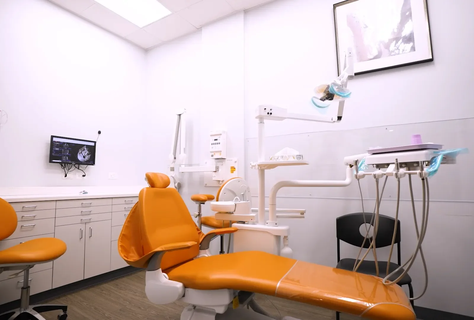 A treatment room set up for implant surgery