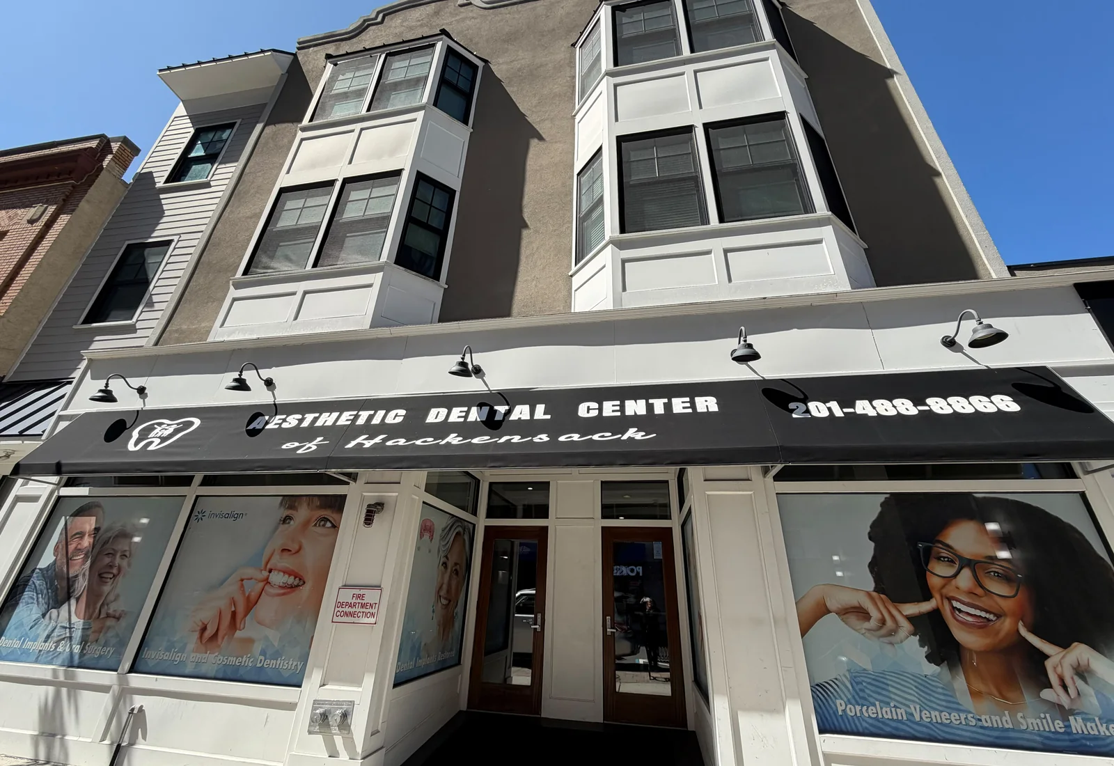 The building on Main Street in Hackensack